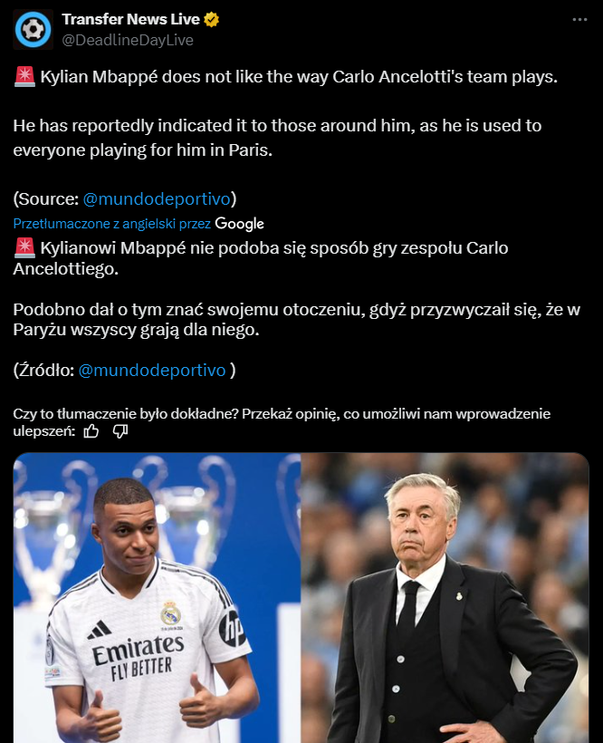 HIT! Mbappe NIE PODOBA SIĘ styl Ancelottiego i nawet... xD